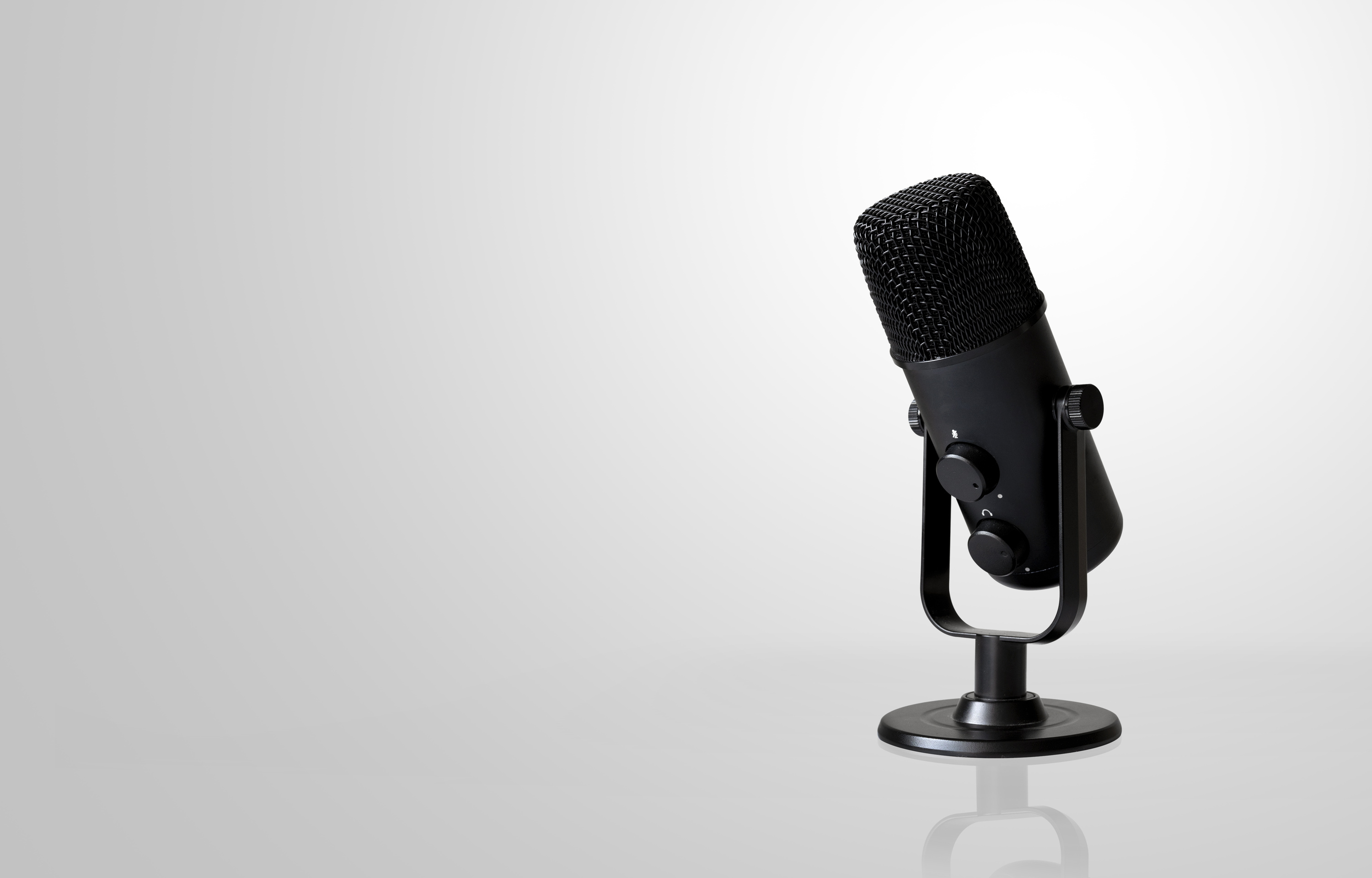 Microphone on White Background